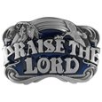 Praise The Lord  Enameled Belt Buckle